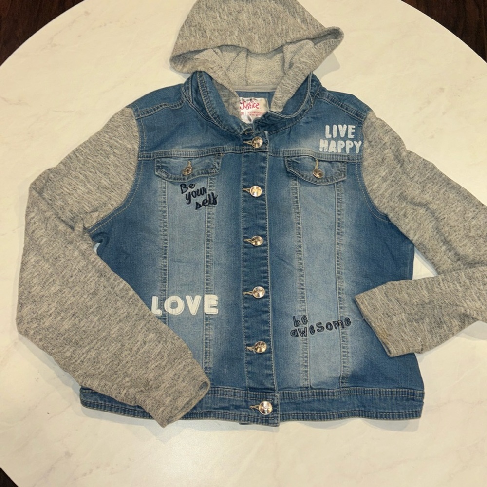 Jacket back says Birthday Girl Ten